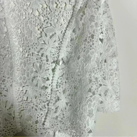 Rabbit Rabbit Rabbit White Crotchet crop Top Size‎ M office siren - Picture 8 of 14